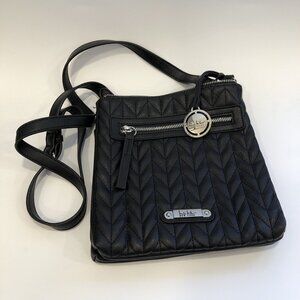 Nicole Miller Black Crossbody Purse Adjustable Shoulder Strap